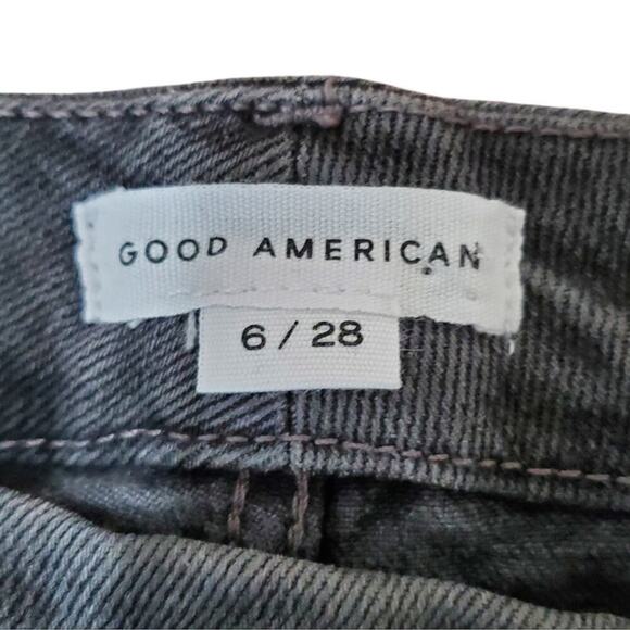 Good American The Good Curve Skinny Crossover Jean in BLACK264 6/28 raw … - Picture 9 of 13